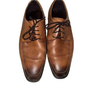 Ecco Calcan Brown Leather Dress‎ Shoes- 11